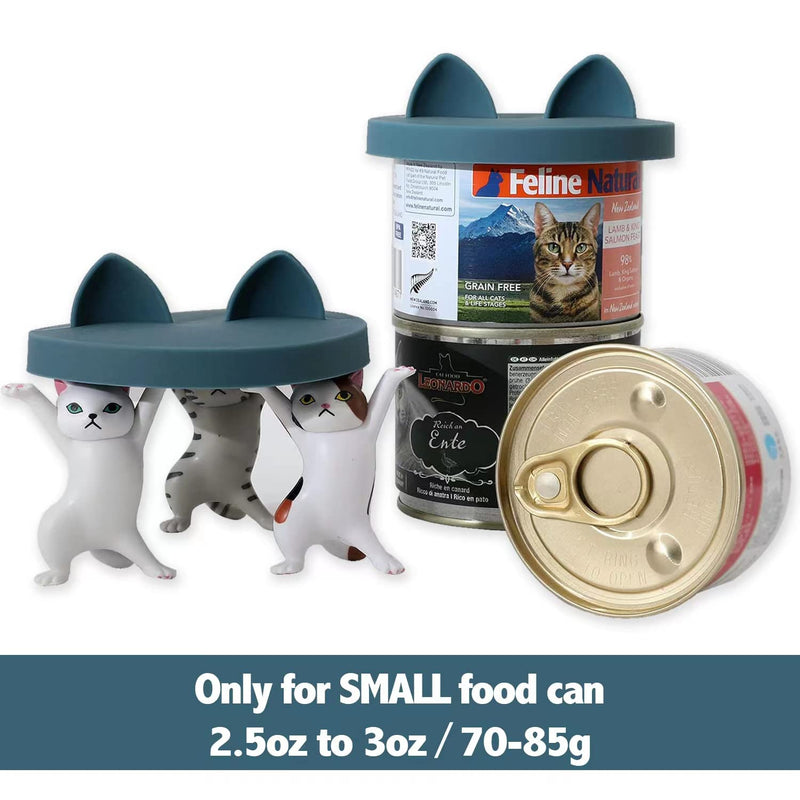 OHMO 2 Pack Cat Food Can Lids, Small Size (3 oz) Silicone Pet Food Can Lids Covers for 2.5 oz Cat Food Cans, Dark Blue 3oz Dark Blue - BeesActive Australia
