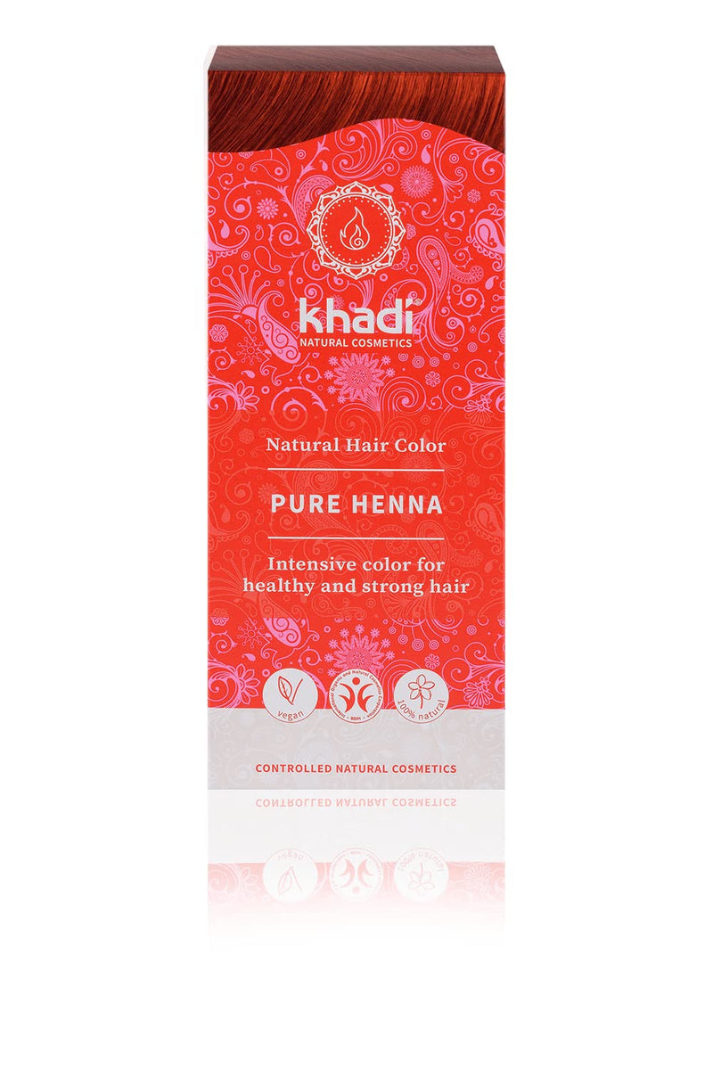 Khadi KH-PHF-11-DE Pure Henna Plant Hair Colour 100 g I Hair Colour Orange Red Copper Red I Natural Hair Colour 100% - BeesActive Australia