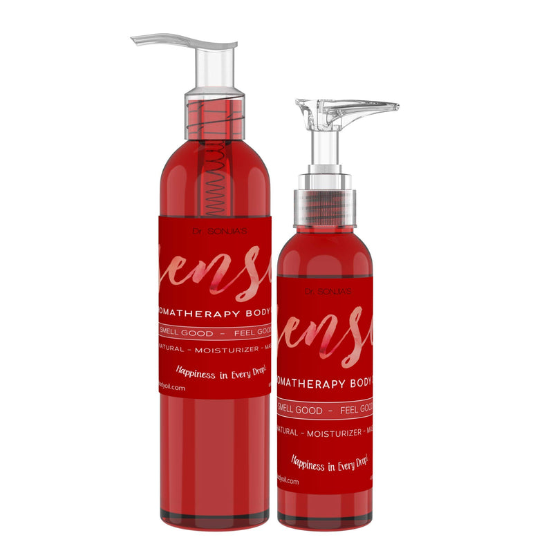 SENSE Relaxing Organic Body Oil | Every Day Use Massage Oil, Aroma Therapy, Natural Skin Moisturizer |100% Hypoallergenic | Made in the USA 4 Ounce - BeesActive Australia