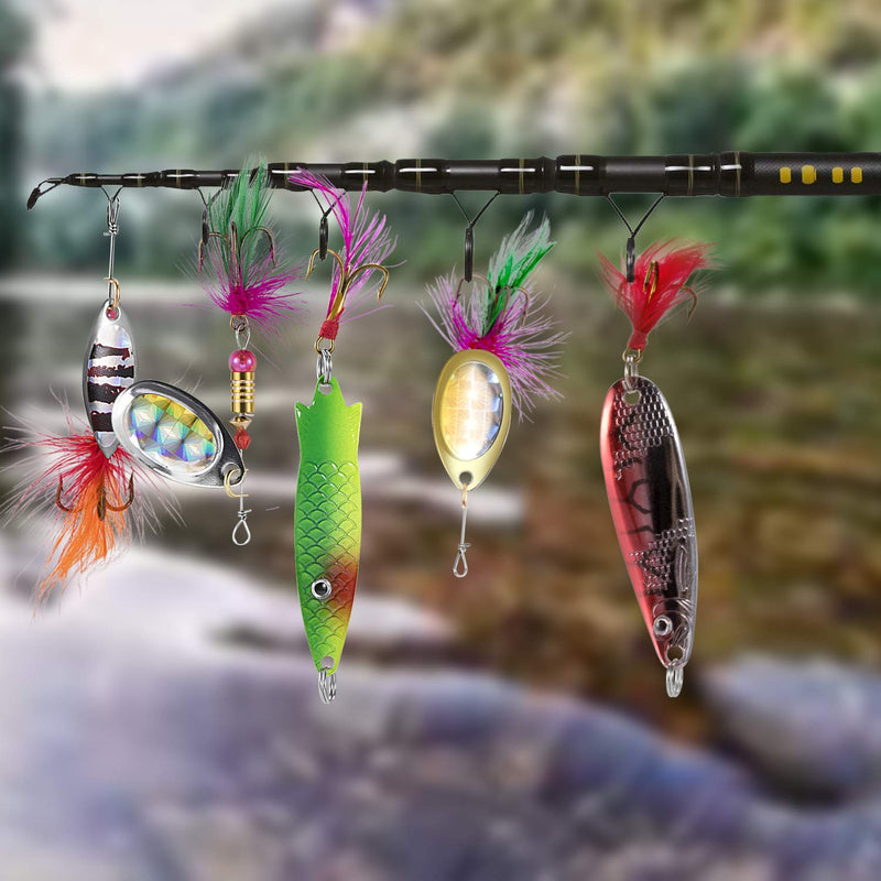 Flexzion Fishing Lures SpinnerBaits for Bass Lures, Salmon, Trout, Fishing 30pc Rooster Tail, Colorado Blades, Willow Blades Assorted Fishing Gear Metal Hard Freshwater Saltwater Lure Spinner Baits - BeesActive Australia