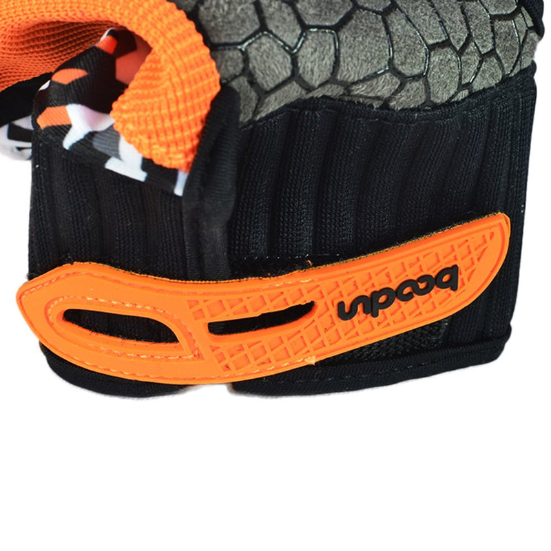 Professional Anti-Skid Bowling Gloves Comfortable Bowling Accessories Semi-Finger Instruments Sports Gloves Mittens for Bowling Orange Medium - BeesActive Australia