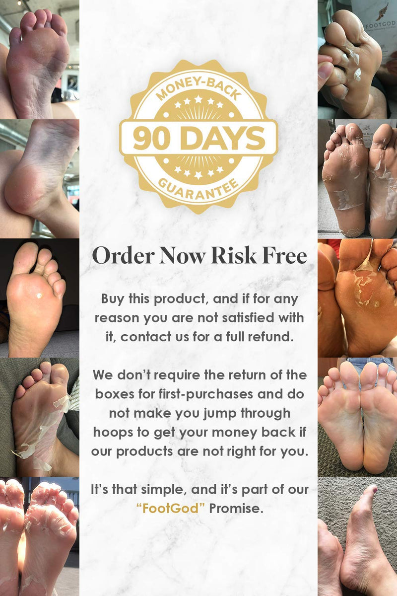 FootGod Exfoliating Foot Peel: Reveal Baby Smooth Feet, Moisturizing Aloe Gently Helps Peel Dead Skin, Eliminate Calluses with Luxury Skincare Technology - BeesActive Australia