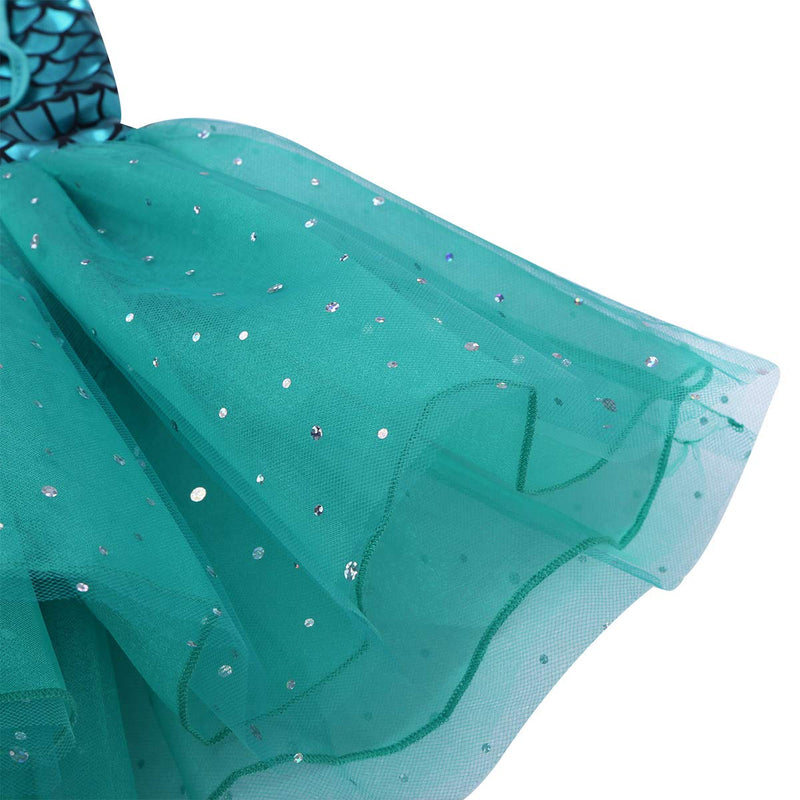 [AUSTRALIA] - YiZYiF Baby Girl's Ballet Outfits Leotard Tutu Dancewear Party Dress 7-8(Shoulder to Crotch 20.5"/52cm) Sequins Tutu Lake Blue 