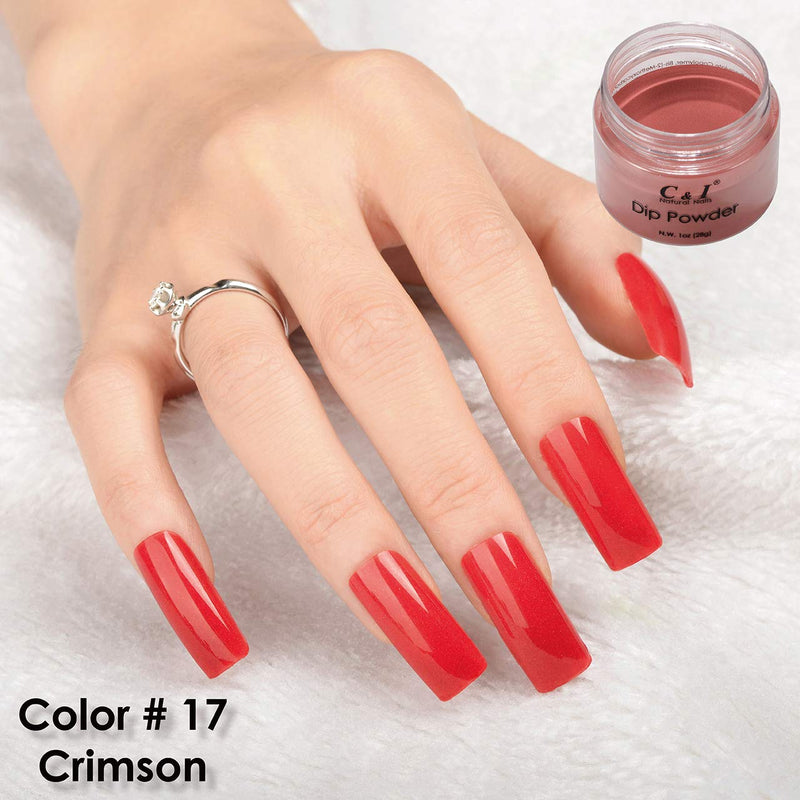 C & I Dipping Powder Color No.017 Crimson Red Color System - BeesActive Australia