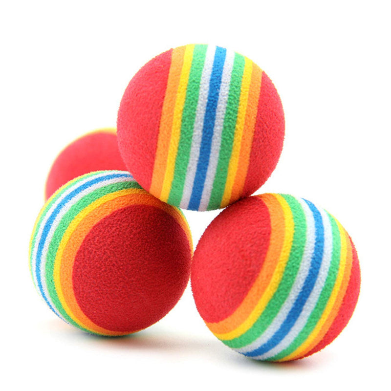 Bepets 12PCS Foam Balls for Cats, Colorful Rainbow Ball Cat Toy Sponge Ball Cat Toy Ball, Soft Pet Ball Toy for Cat Puppy Kitty Indoor Activity Play Training 12 - BeesActive Australia