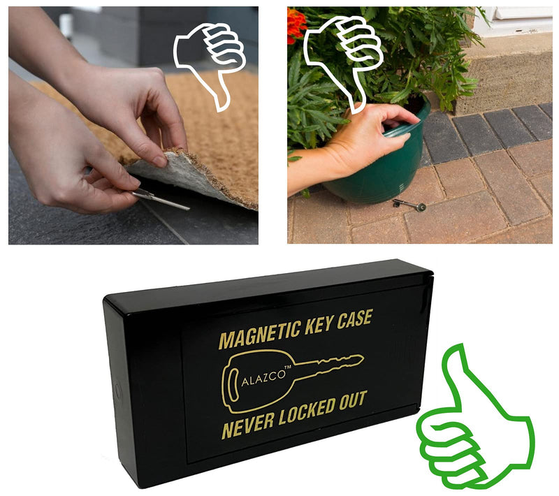 ALAZCO Large Heavy Duty Magnetic Hide-a-Key Holder for Over-Sized Keys, Car House Shed Boat Spare Keys - Extra-Strong - AZM1HK 1pc - BeesActive Australia