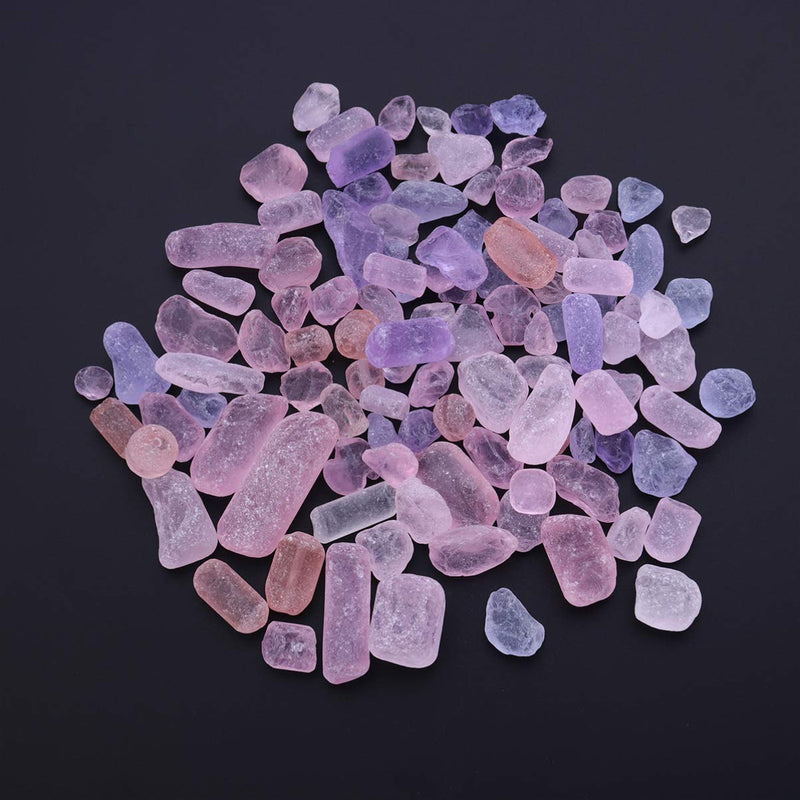 balacoo Aquarium Gravel Stone Natural Gravel Irregular Shape Polished Gravel for Outdoor Garden Landscaping Vase Fillers Decoration Pink Purple - BeesActive Australia