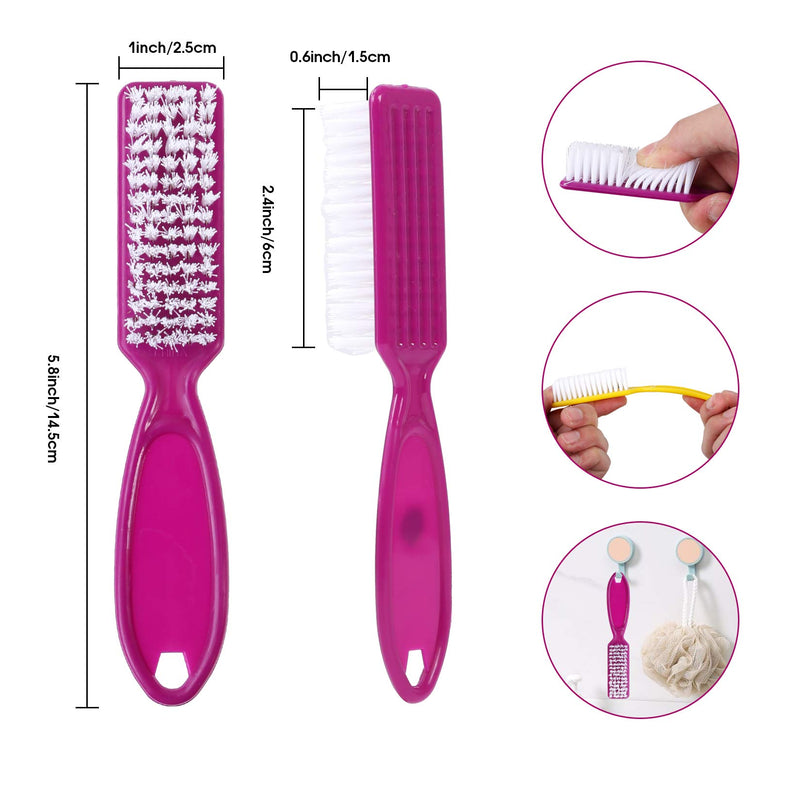 24pcs Handle Grip Nail Brush - Finger Nail Brushes for Cleaning, Hand Fingernail Scrub Brush Kits for Toes and Nails Cleaner, Long Handle Pedicure Brushes for Men and Women,24pieces, Multicolor - BeesActive Australia