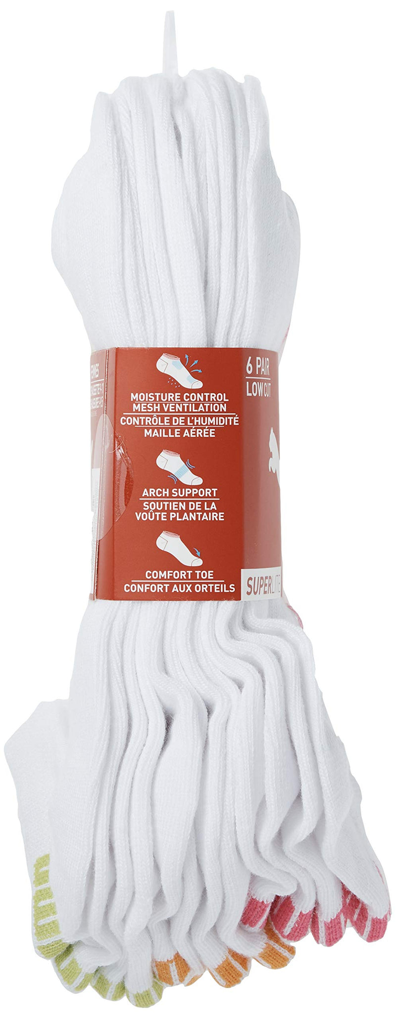 PUMA Women's 6 Pack Runner Socks White 9-11 - BeesActive Australia