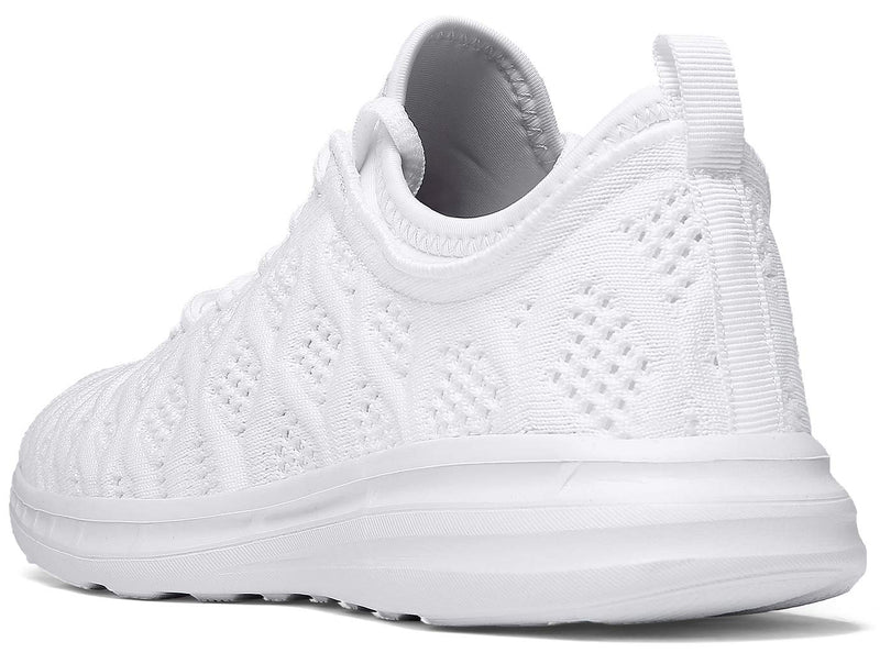 JOOMRA Women Lightweight Sneakers 3D Woven Stylish Athletic Shoes 5 #1 All White - BeesActive Australia