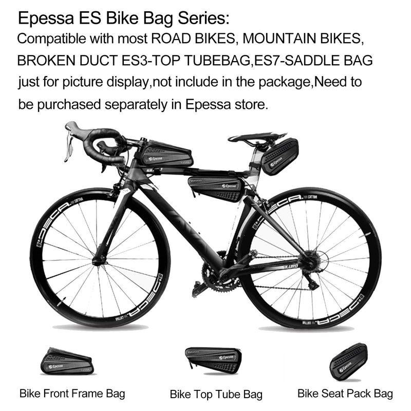 Epessa Bike Phone Mount Bag,Bicycle Waterproof Front Frame Top Tube Handlebar Bag with Sensitive Touch Screen for Cellphone Below 6.7'',Large Capacity ES3-frame - BeesActive Australia