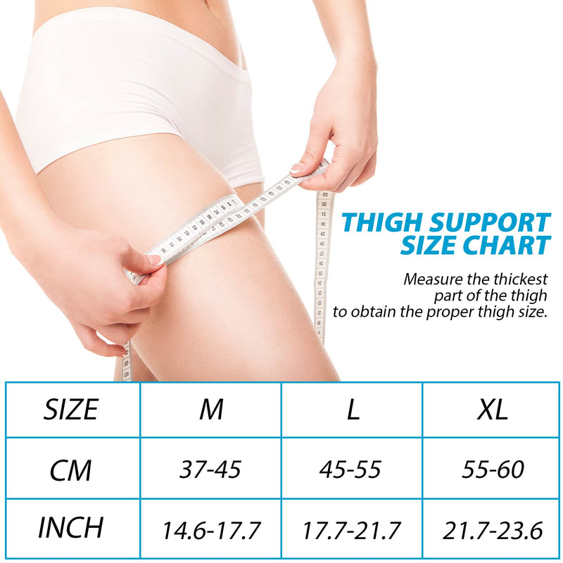 Thigh Support Elasticity for Women and Men Thigh Compression Sleeve 2 Pack Thigh Brace Breathable With Non Slip Silicone For Hamstrings, Muscle Strains, Bruises, Injury Recovery, Sports (Pink, XL) Pink - BeesActive Australia