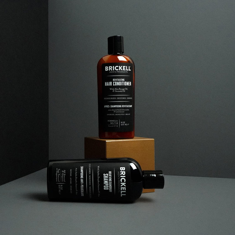 Brickell Men’s Daily Relieving Hair Care Routine, Dandruff Shampoo and Conditioner Set For Men, All Natural and Organic, Scented - BeesActive Australia
