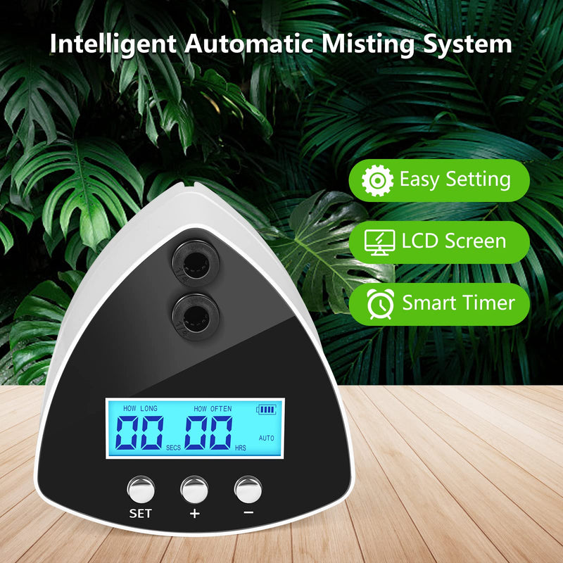 DAOTAILI Reptile Misting System, Automatic Intelligent Reptile Humidifiers with 3 PCS Spray Nozzles, LCD Reptile fogger with Smart Timing Rainforest.This is Rainforest Device, Not A Sprayer - BeesActive Australia