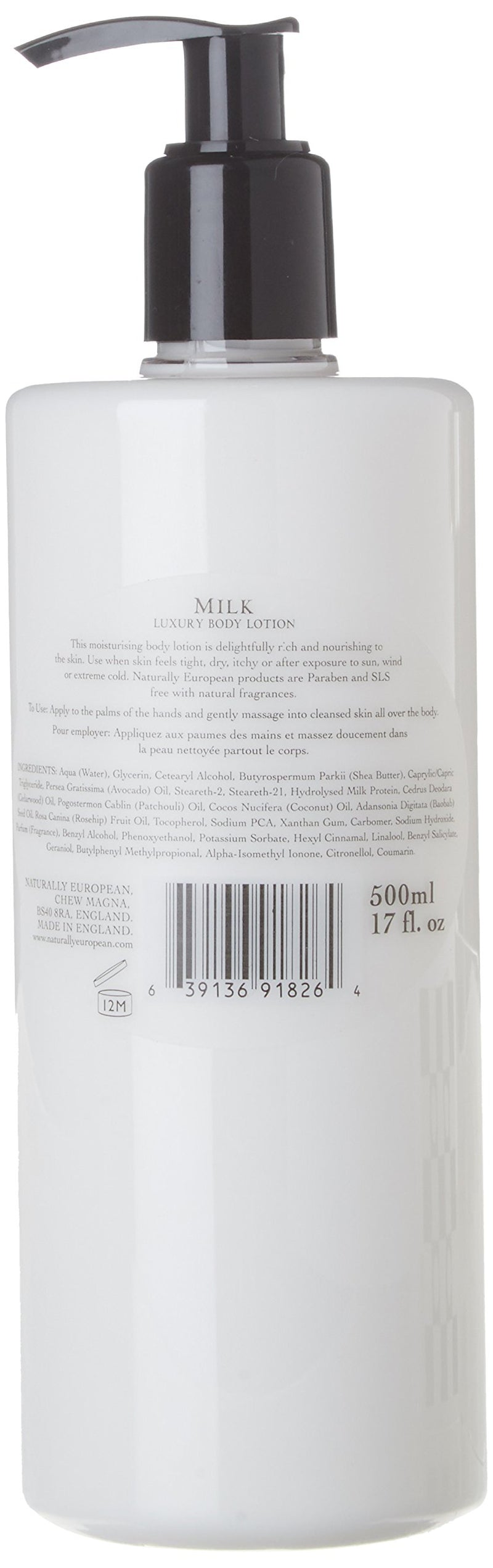 Naturally European Milk Luxury Body Lotion, 500 Ml / 17 Oz - BeesActive Australia