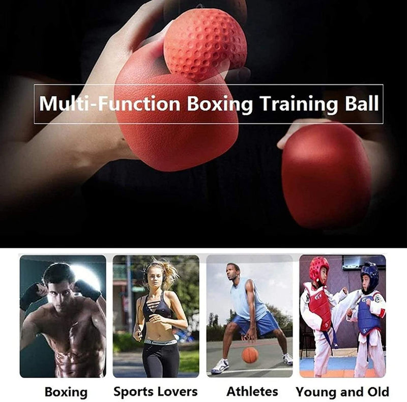 MIZOMOR 6Pcs Boxing Training Ball Reaction Ball Boxing Ball Reflex Headband Punching Ball for Agility, Reaction, Punching Speed, Fight Skill and Hand Eye Coordination Training - BeesActive Australia