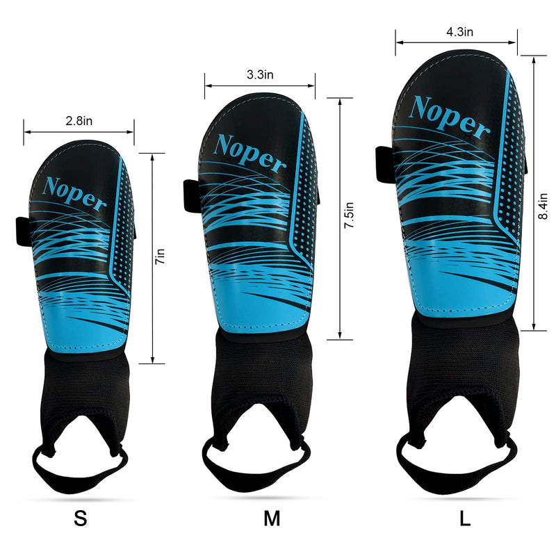 Soccer Shin Guards for Kids Youth, Shin Guard and Shin Guard Sleeves for Boys and Girls for Football Games EVA Cushion Protection Reduce Shocks and Injuries C-Blue03+Black03 Small - BeesActive Australia