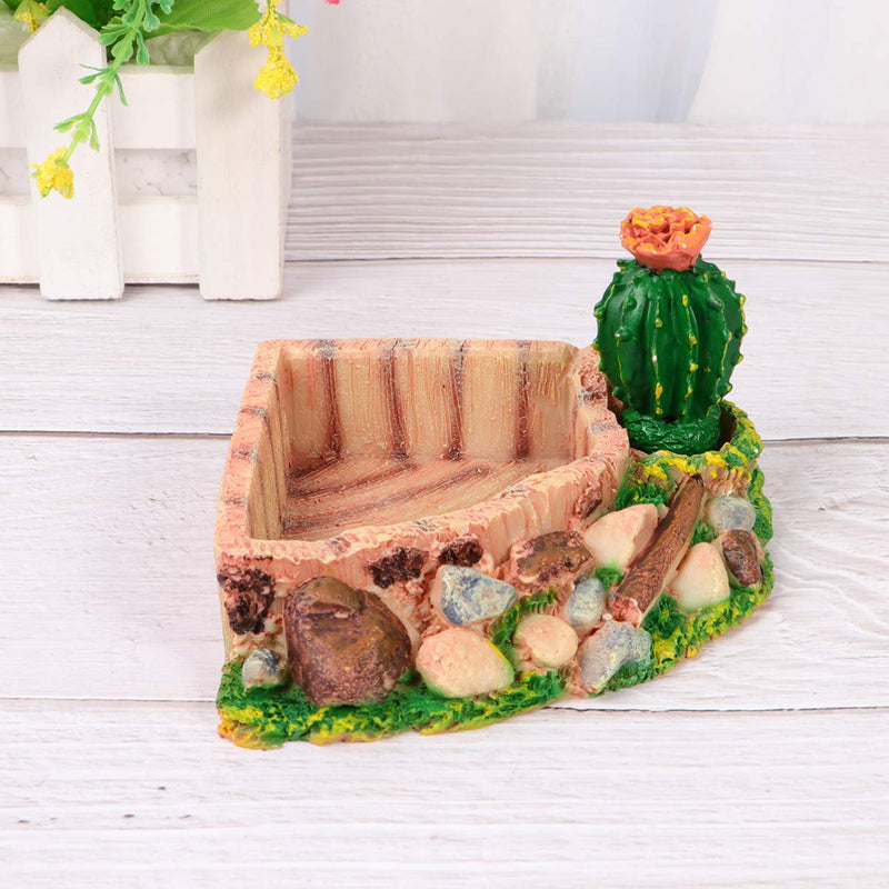 POPETPOP Reptile Water Bowl - Reptile Feeder Food Dish for Tortoise Lizard Frog Leopard Gecko Snake Chameleon Bearded Dragon Accessories 25588 13.5*10.5CM Picture 3 - BeesActive Australia