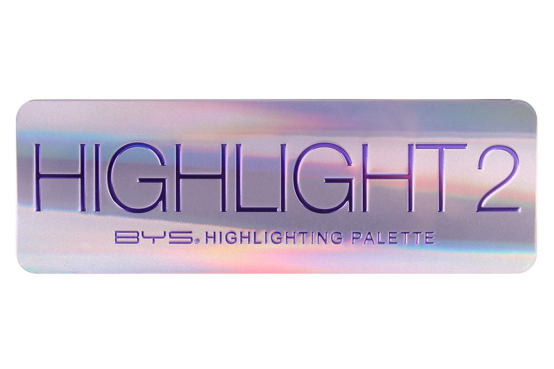 BYS Highlight 2 Makeup Palette with Contour Brush and Mirror - BeesActive Australia