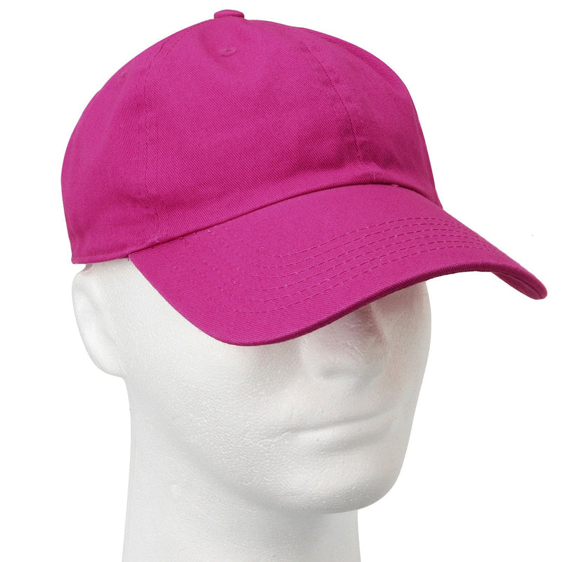 Falari Classic Baseball Cap Dad Hat 100% Cotton Soft Adjustable Size One Size Fuchsia - BeesActive Australia