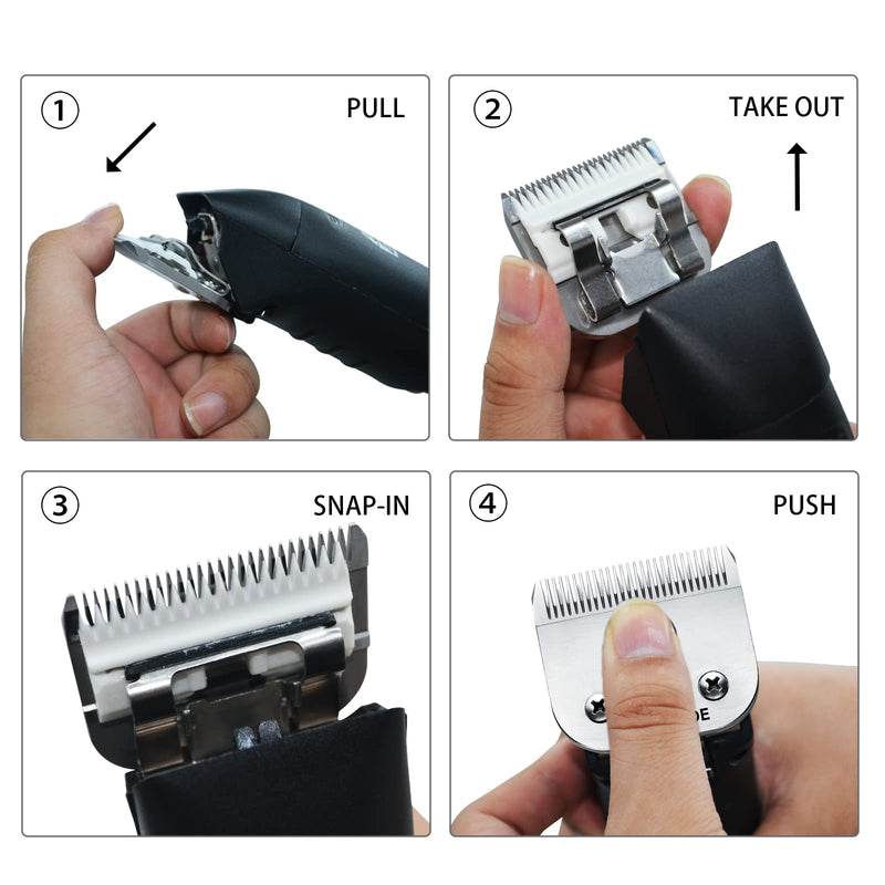 #10 Blade CeramicEdge Carbon-Infused Steel Dog Clippers Blades Compatible with Andis Pet Clippers AG AGC Ceramic Sharp Size-10, 1/16-Inch Cut Length,Sliver - BeesActive Australia