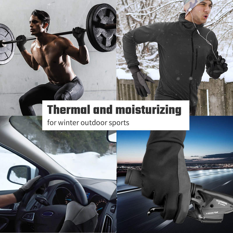 Winter Warm Gloves Men Women Touchscreen Water Resistant Texting Thermal for Running Cycling Driving Hiking in Cold Weather Large (Men) -- X-Large (Women) - BeesActive Australia