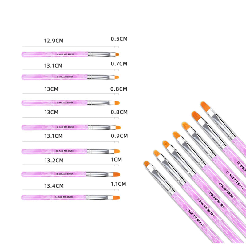 MIUVA Nail Art Decorations Kit,Set of 6 with Acrylic UV Gel Nail Art Brush,Nail Dotting Pen,Nail Liner Tip Detail Brushes Rubber Tip Paint Brushes,Nail Art Dust Remover Brush,Toe separator - BeesActive Australia