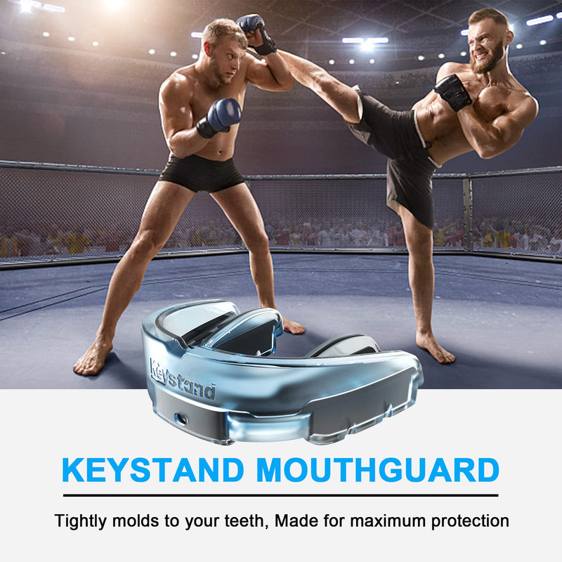 2 Pack Keystand Sports Mouthguard -Adults and Junior Mouth Guard with Case for Boxing, Basketball, Lacrosse, Football, MMA, Martial Arts, Hockey and All Contact Sports - BeesActive Australia