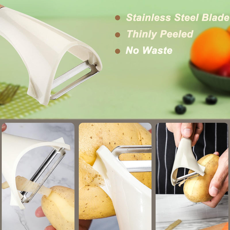 Potato Peelers Stainless Steel Swivel Peelers Y-Shaped and I-Shaped Peeler Set of 2,Vegetable Carrot Fruit Peelers for Kitchen - BeesActive Australia