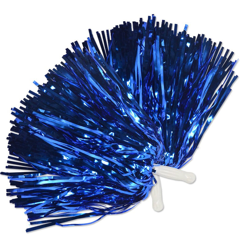 [AUSTRALIA] - Creatiee 1 Dozen Premium Cheerleading Pom Poms, 12Pcs Hand Flowers Cheerleader Pompoms for Sports Cheers Ball Dance Fancy Dress Night Party … Blue 