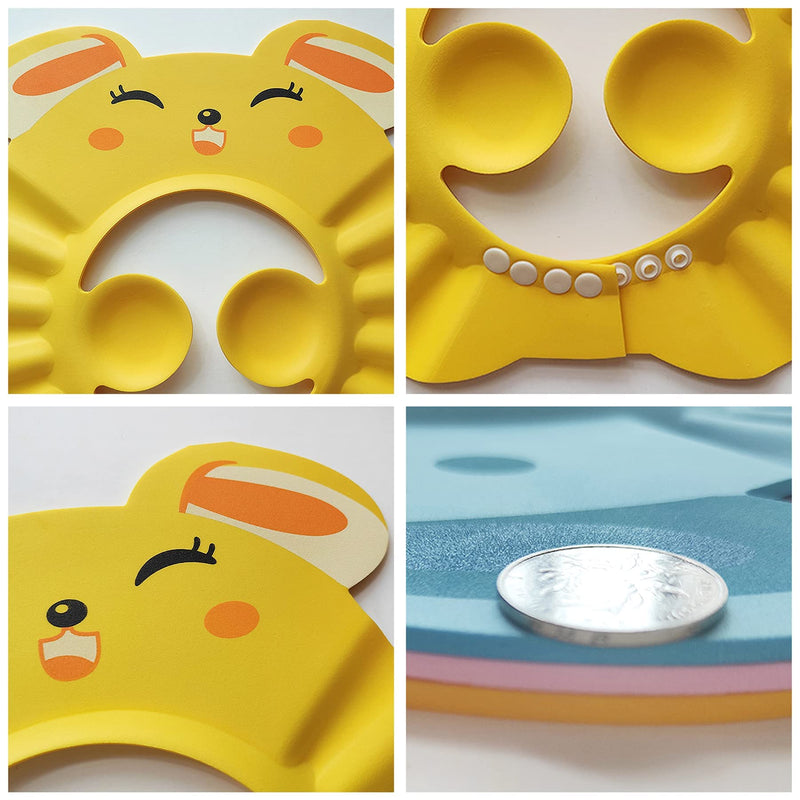 3Pcs Baby Bath Shower Cap, Baby Kids Adjustable Shampoo Bath Bathing Shower Cap Hat Wash Hair Shield for Toddler, Baby,Children - BeesActive Australia