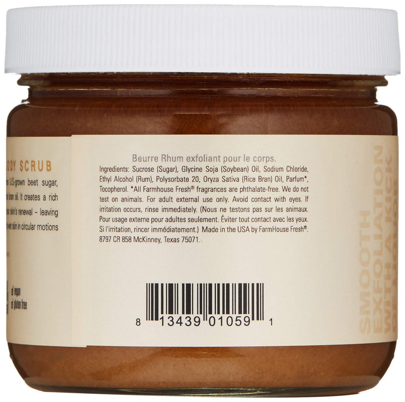 Farmhouse Fresh Butter Rum Body Scrub, 13.6 oz - BeesActive Australia