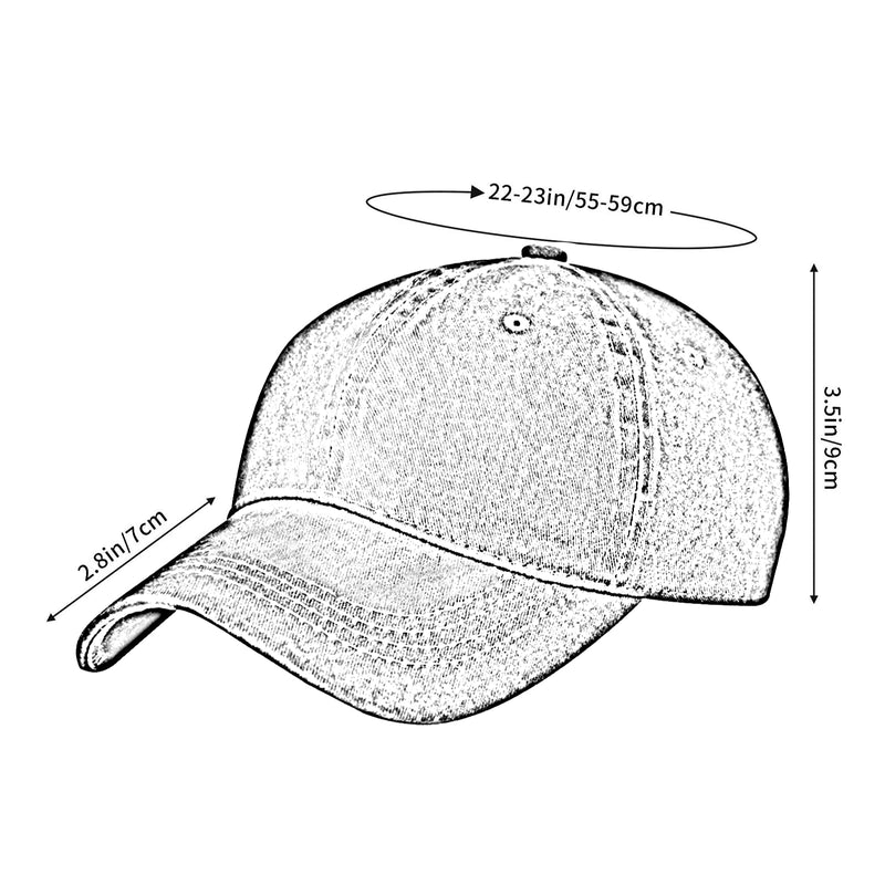 OAKFARM Baseball Cap Mens Hats for Women Distressed Washed Denim Vintage Ball Caps Summer Sun Dad Hat Unisex Adjustable 3 Pack - BeesActive Australia