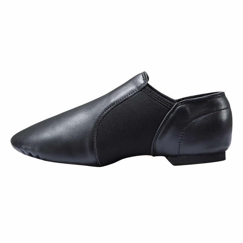 Dynadans Leather Upper Slip-on Jazz Shoe for Girls and Boys (Big Kid/Little Kid/Toddler) 7 Toddler Black - BeesActive Australia