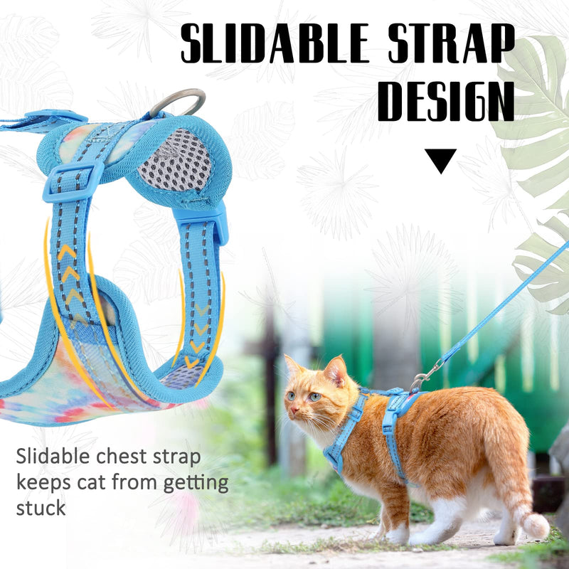 Supet Cat Harness and Leash Escape Proof for Walking, Adjustable Cat Vest Harness and Leash Set for Large and Small Kittens Dogs Green S (chest: 13-18.5") - BeesActive Australia