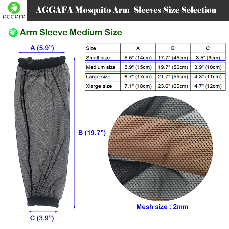 AGGAFA Mosquito Net Arm Sleeves, Protect your arms from Mosquitos, Bugs, Gnats, Flies, and No-see-ums when Outdoor Activities Large - BeesActive Australia