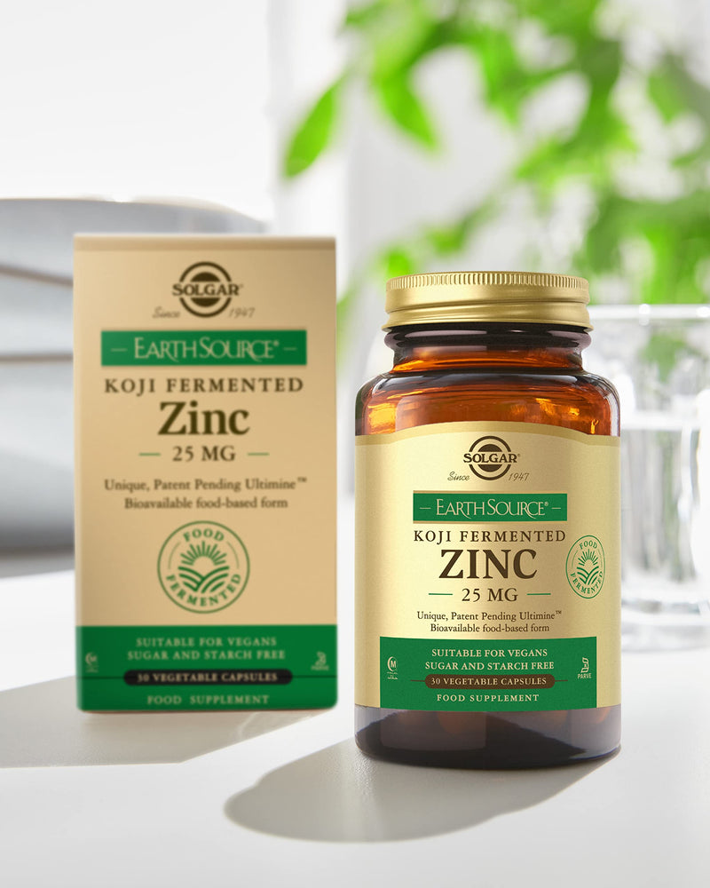 Solgar� EarthSource Food-Fermented Koji Zinc 25mg - Pack of 30 - Immune System Support - Supports Healthy Skin, Hair and Nails - BeesActive Australia