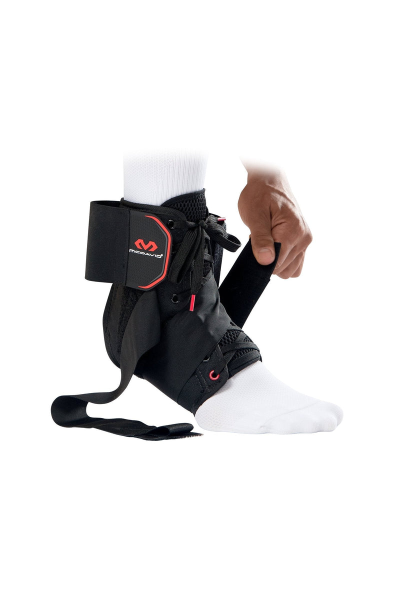 McDavid Ankle Brace with Straps, Maximum Support, Comfortable Compression & Breathable Design L BLACK - BeesActive Australia