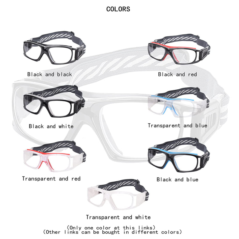 SooGree Sport Glasses for Men Women Basketball Football Sport Goggles Anti Fog Shock Collision Wearable Glasses Black Frame Black Pad - BeesActive Australia