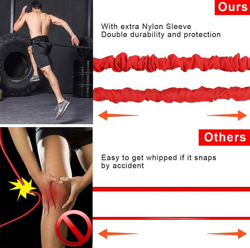 YNXing Resistance Training Rope Explosive Force Bounce Physical Training Resistance Rope Improving Speed, Stamina and Strength 9.8ft Elastic rope - BeesActive Australia