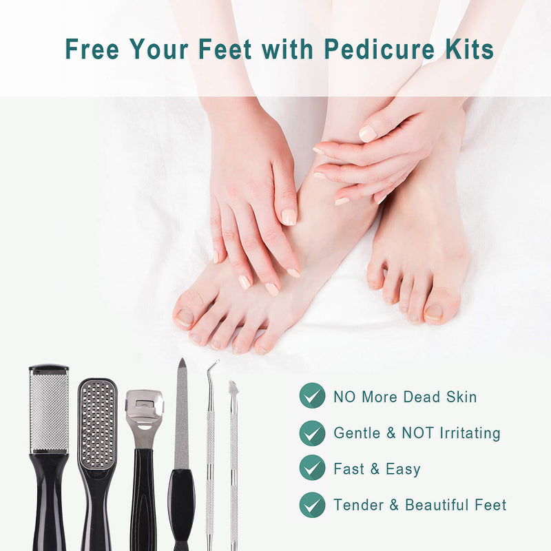 Lanvier Foot File Rasp Kits Professional Pedicure Tools to Remove Callus, Dead Skin and other Foot Care for Women Men Home - BeesActive Australia