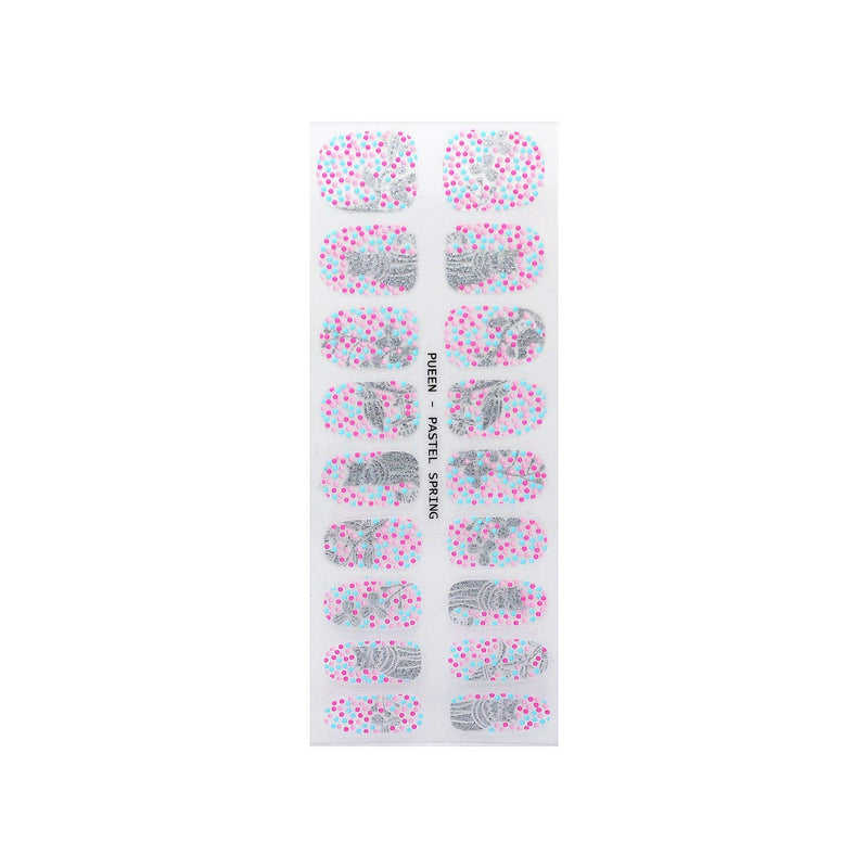 PUEEN 3D Sparkle Nail Wraps Collection WILD IN LOVE - 5 Pack (18 Strips Each) Nail Wraps/Nail Strips/Nail Foils/Nail Stickers/Nail Decals/Nail Patches in New High Fashion Designs-BH000196 - BeesActive Australia