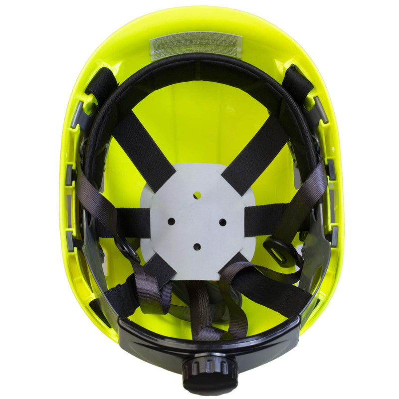 JORESTECH - ABS Work-at-Height and Rescue Hard Hat Slotted Ventilated Helmet w/ Adjustable Ratchet 6-Point Suspension ANSI Z89.1-14 Lime - BeesActive Australia