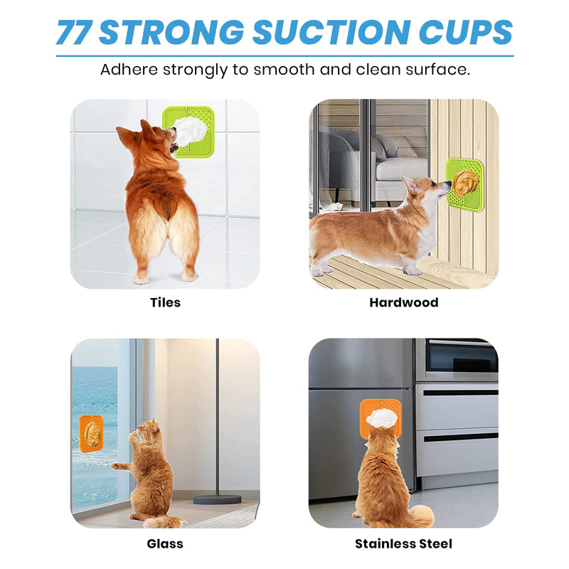 Lick Mat for Dogs - 2pcs Dog Slow Feeder Licking Mat - Silicone Lick Pad with Suction Cups for Dog Anxiety Relief, Boredom Reducer - Perfect for Food, Treats, Yogurt, or Peanut Butter - BeesActive Australia