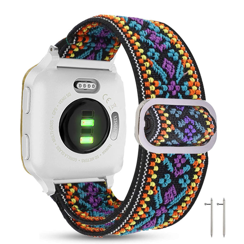Compatible for SUUNTO 9 Peak Band, Lamshaw Stretch Elastics Nylon Adjustable Replacement Strap Accessories Compatible for SUUNTO 5 Peak Smartwatch / SUUNTO 9 PEAK (Purple Blue) Purple Blue - BeesActive Australia