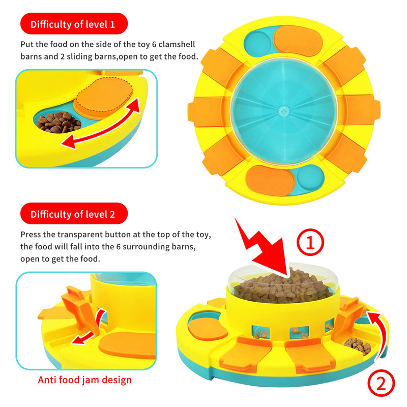 Holihoos Dog Puzzle Toys, Interactive Dog Toys for IQ Training & Mental Enrichment, Treat Food Dispensing Slow Feeding to Aid Pet Digestion Puzzle toy 2 in 1 A LEVEL 2 IN 1 - BeesActive Australia