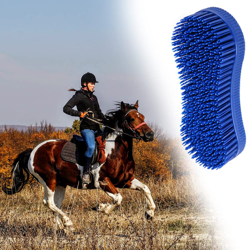 2 Pcs Silicone Horse Cleaning Grooming Brush Horse Grooming Brush Equestrian Massage Tool for Horse Grooming Care - BeesActive Australia