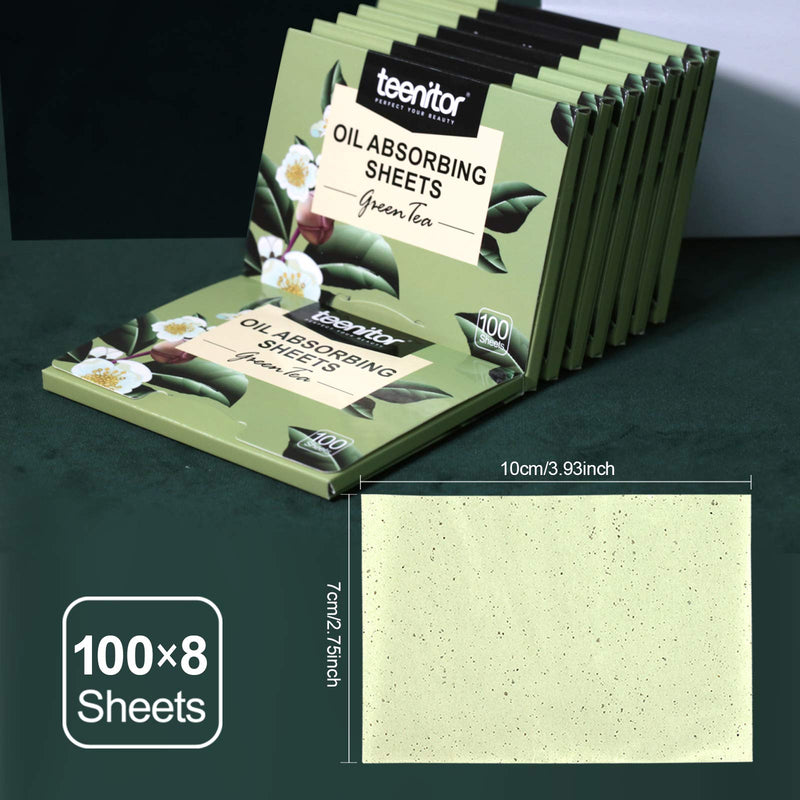 800 Counts Natural Green Tea Oil Control Film, Teenitor Oil Absorbing Sheets for Oily Skin Care, Blotting Paper to Remove Excess & Shine 8 - BeesActive Australia