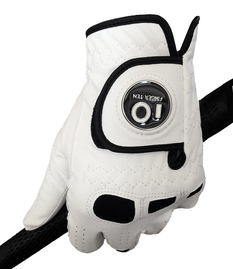 Men’s Golf Glove Left Hand Right with Ball Marker Value 2 Pack, Weathersof Grip Soft Comfortable, Fit Size Small Medium ML Large XL, by Finger Ten Cadet S - BeesActive Australia