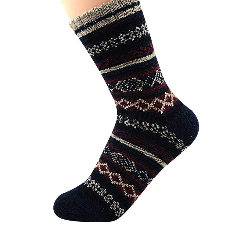 Mens Warm Wool Socks Soft Cozy Socks for Fall Winter Sports Socks Cashmere Athletic Crew Socks for Men 01 (5/Diamond)(size 6-9) - BeesActive Australia